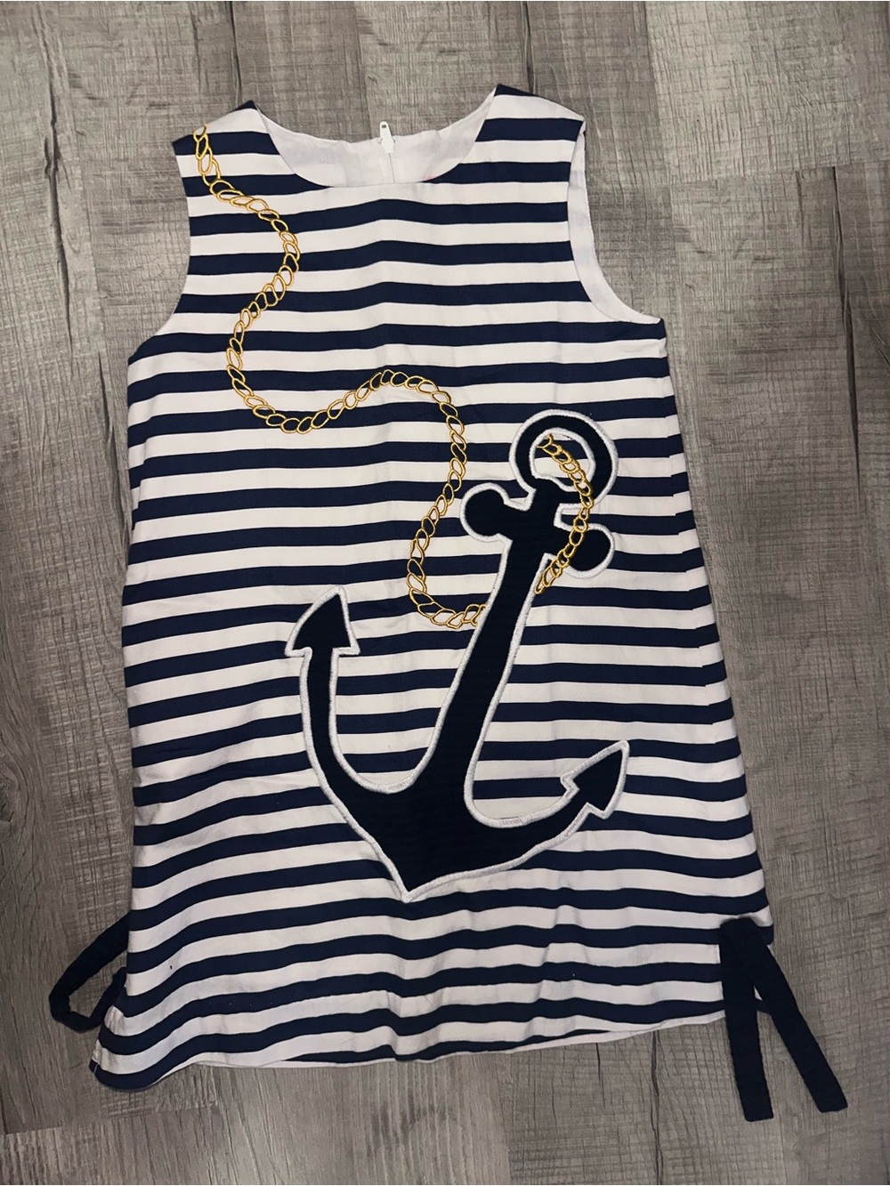 Lilly Pulitzer Navy & White Striped Anchor shift Dress size 6